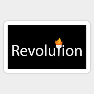 Revolution text design Magnet